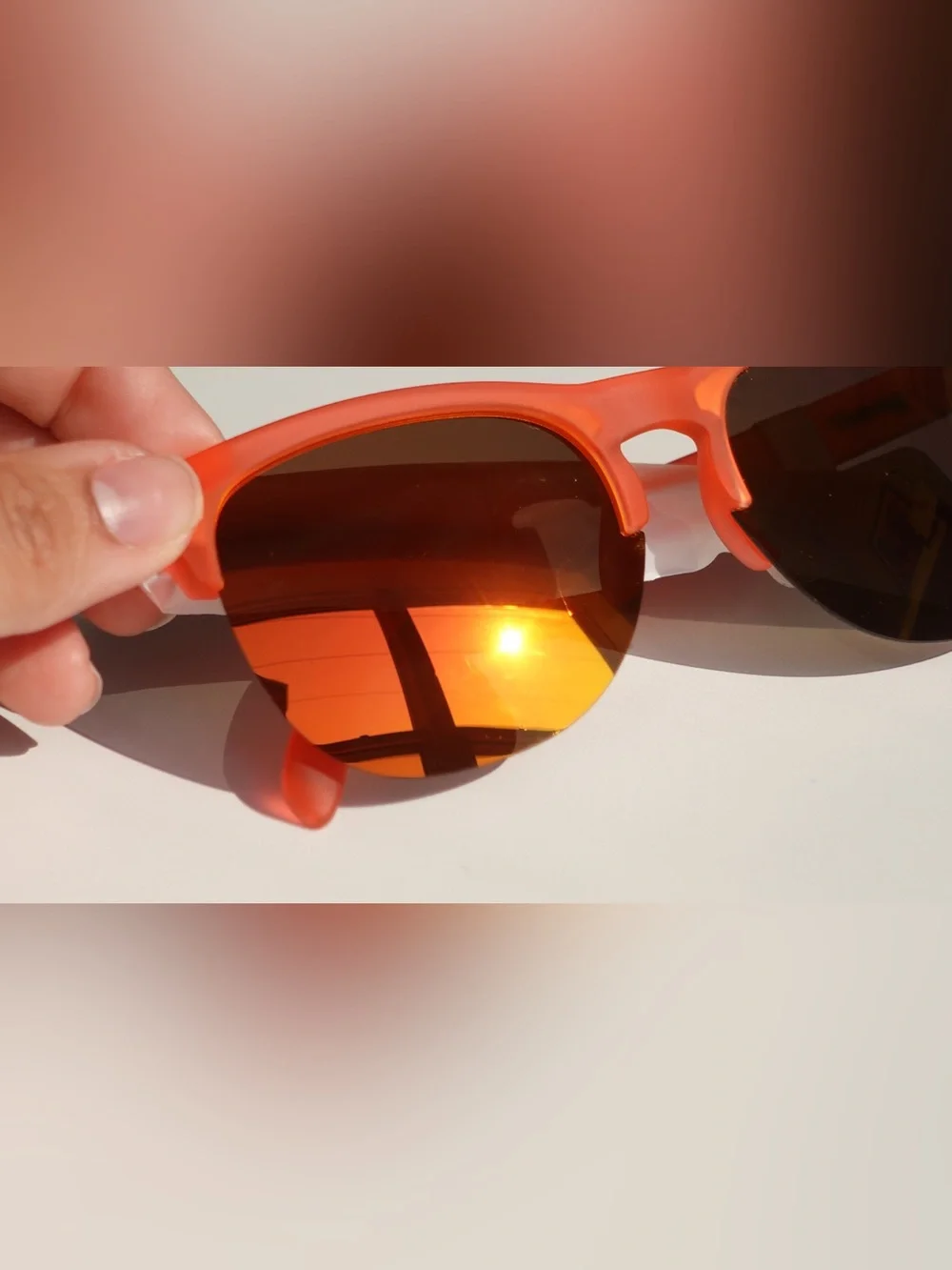 goodr Avant G Sunglasses - Château de Maraschino Orange Half-Rim